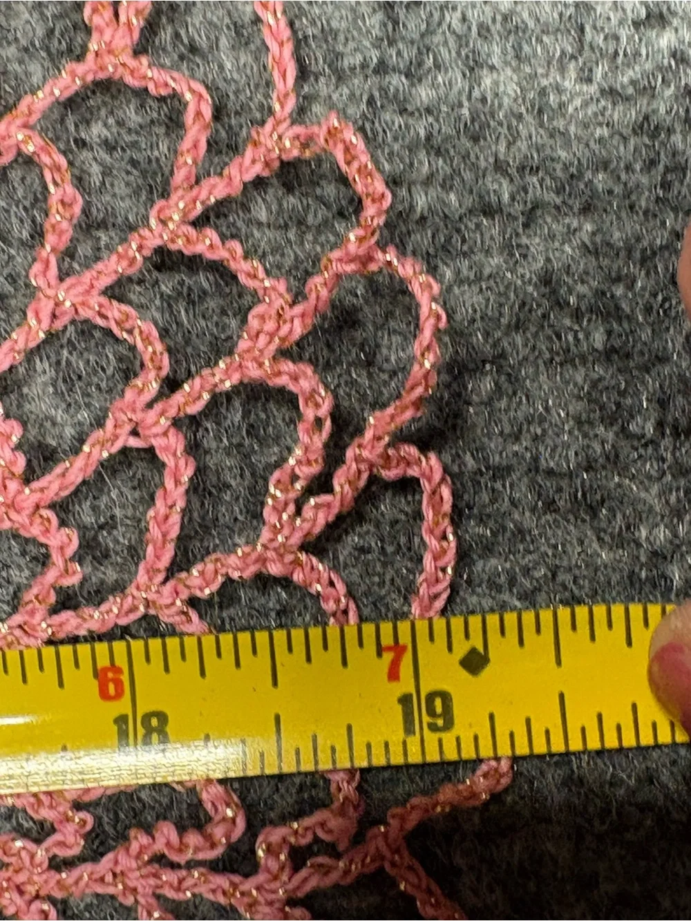 Swedish Crocheted Pink Table Runners Open Pineapple Design